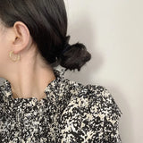 Street Style C-shaped Ring S925 Sterling Silver Earrings