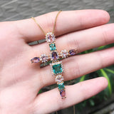 925 Sterling Silver Cross Pendant Necklace Beach Wedding Jewelry