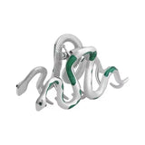 Curved Green Snake Hair Clip Women's Autumn Hairpin Hair Claw 11x5.5cm