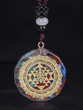 Turquoise Resin Necklace Crystal Amethyst Pendant Yoga Necklace