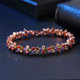 Zircon Crystal Bracelet Women's Goddess Colorful Chains