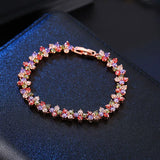Zircon Crystal Bracelet Women's Goddess Colorful Chains