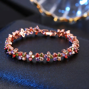 Zircon Crystal Bracelet Women's Goddess Colorful Chains
