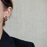 Metal Ball Drop Earrings Gothic Girl's Jewelry