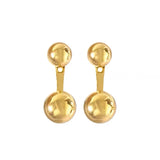 Metal Ball Drop Earrings Gothic Girl's Jewelry