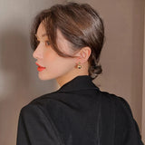 Metal Ball Drop Earrings Gothic Girl's Jewelry