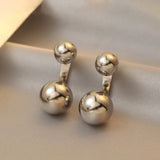 Metal Ball Drop Earrings Gothic Girl's Jewelry