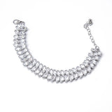 European/American Marquise Zircon Bracelet Copper Jewelry