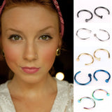 Titanium Nose Ring Stainless Steel False Nose Ring Piercing Jewelry