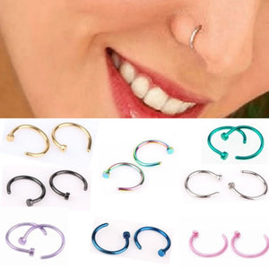 Titanium Nose Ring Stainless Steel False Nose Ring Piercing Jewelry