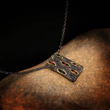Bohemian Retro Ethnic Style Diamond Pendant Necklace Jewelry