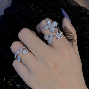 European & American Zircon Diamond Finger Ring