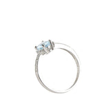 Micro-Inlaid Zircon Sapphire Ring Female Cross-Border Jewelry