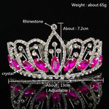 Glass Crystal Crown Bride Wedding Headdress Hair Accessories