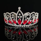 Glass Crystal Crown Bride Wedding Headdress Hair Accessories