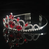 European & American Bridal Crown Headdress Girl Red Heart Headband