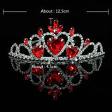 European & American Bridal Crown Headdress Girl Red Heart Headband