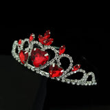 European & American Bridal Crown Headdress Girl Red Heart Headband