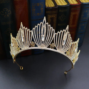 Baroque Rhinestone Bride Crown Hair Band Wedding Dress Accessories