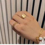 European American Blogger Wide Twist Ring Women