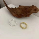 European American Blogger Wide Twist Ring Women