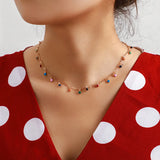 Hand Beaded Collarbone Chain Necklace Jewelry Party Wear