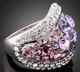 Colorful Ring Crystals From Austrian Ring for Women and Men