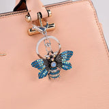 Bee Pendant Key Ring with Water Drill Detail