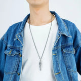 Dragon Sword Bullet Pendant Men's Necklace