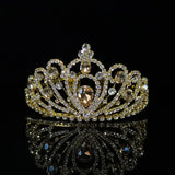 Glass Crystal Bridal Wedding Crown Hair Accessory