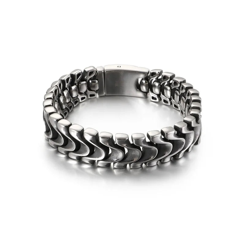 Punk Skull Titanium Men's Bracelet