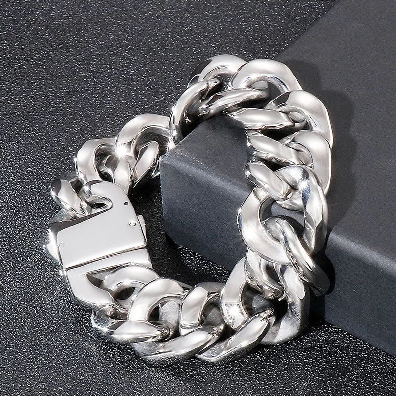 Men's Titanium Steel Smooth Bracelet
