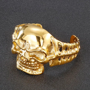 Punk Skull Ghost Head Men's Bracelet Titanium Steel