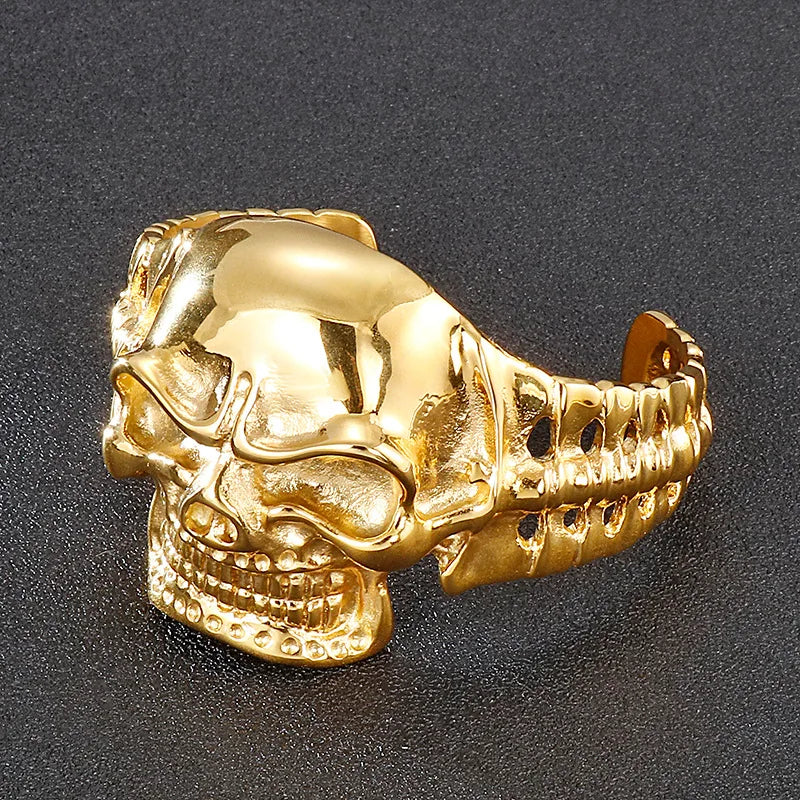 Punk Skull Ghost Head Men's Bracelet Titanium Steel