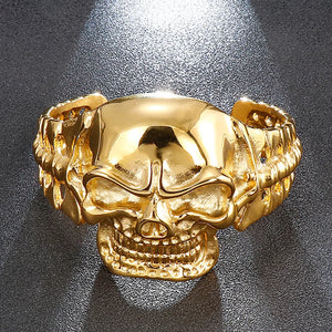 Punk Skull Ghost Head Men's Bracelet Titanium Steel