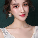 Retro Pearl Earrings for Banquet Dress