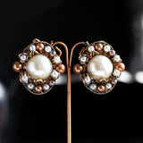 Retro Pearl Earrings for Banquet Dress