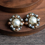 Retro Pearl Earrings for Banquet Dress