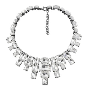 Exaggerated Diamond Alloy Chain Necklace for Women