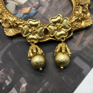 Exaggerated Pearl Long Earrings Women Retro Hoop Earrings