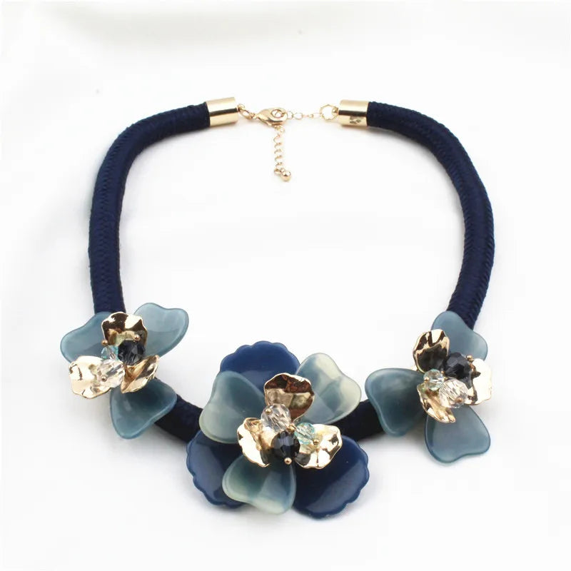 Exaggerated Retro French Resin Fancy Necklace