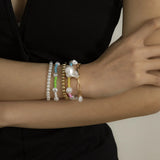 Exotic Alien Shaped Pearl Bracelet Rural Ethnic CCB Set Women Bracelet