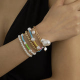Exotic Alien Shaped Pearl Bracelet Rural Ethnic CCB Set Women Bracelet