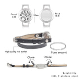 Stainless Steel Life Tree Carvings Aromatherapy Essential Oil Box Bracelet
