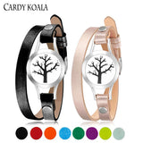 Stainless Steel Life Tree Carvings Aromatherapy Essential Oil Box Bracelet