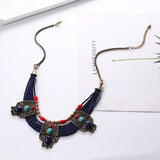 Exaggerated National Multi-Layer Rice Beads Women's Necklace