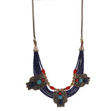 Exaggerated National Multi-Layer Rice Beads Women's Necklace