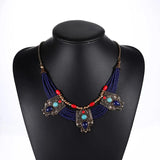 Exaggerated National Multi-Layer Rice Beads Women's Necklace