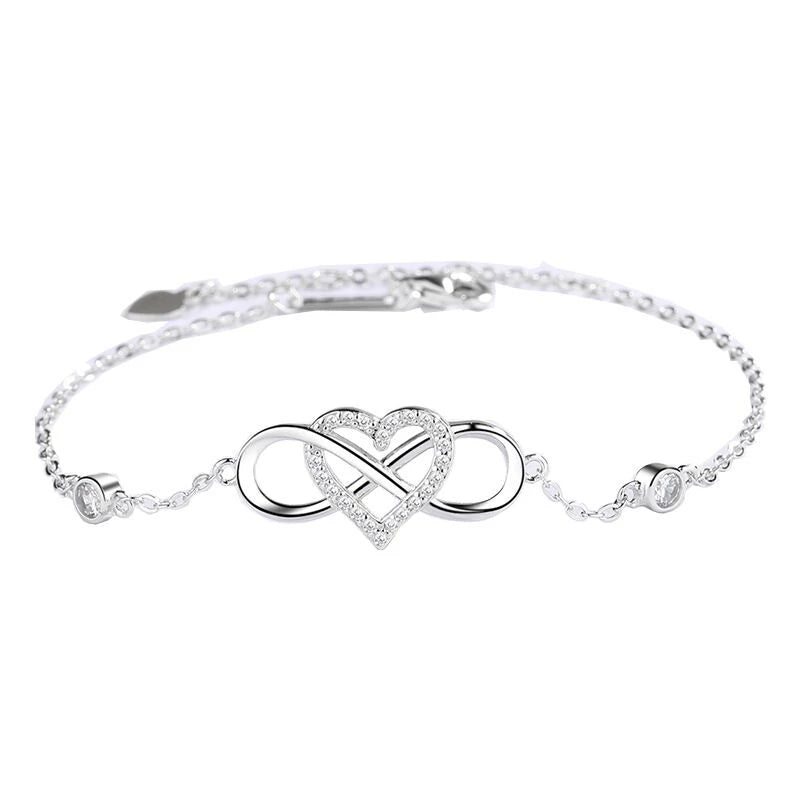 S925 Silver Infinite Bracelet High-end Women's Jewelry