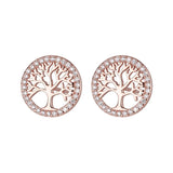 Sterling Silver 925 Tree of Life Necklace Earring Set
